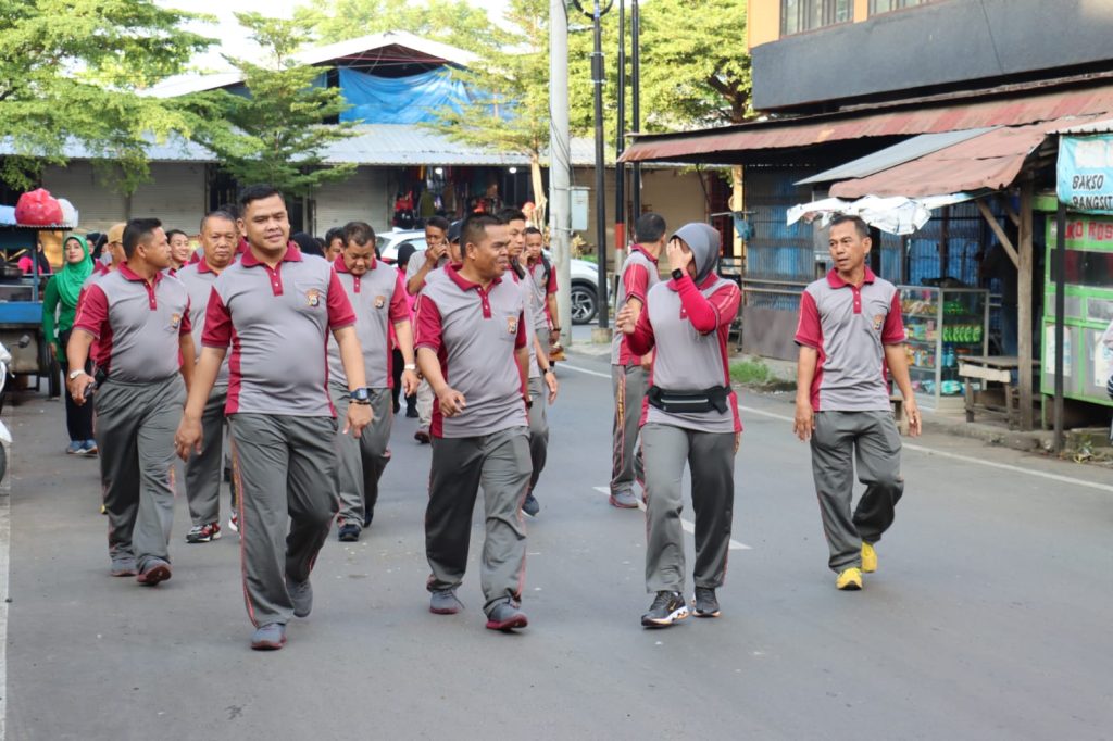 Polres Gowa Gelar Olahraga Bersama dengan Bhayangkari
