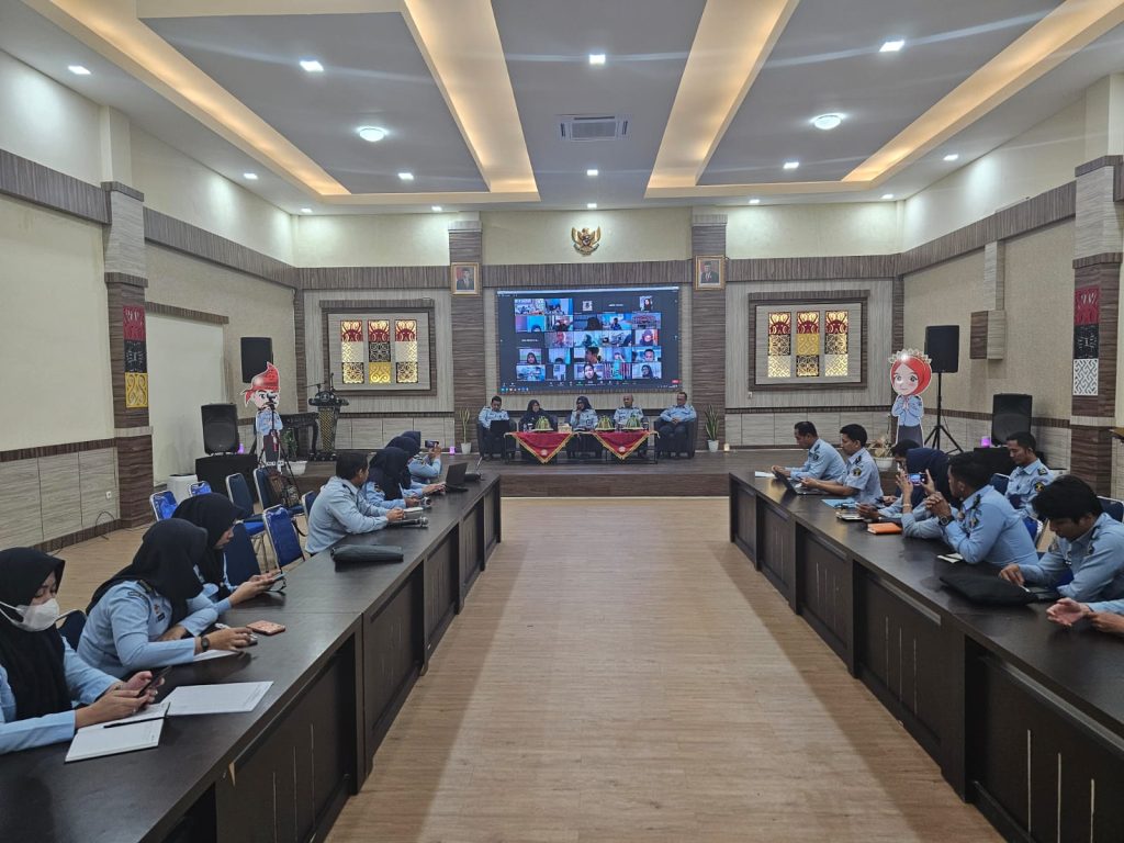 Lapas Narkotika Sungguminasa Ikuti Pembinaan dan Pengawasan Kearsipan Kanwil Kemenkumham Sulsel