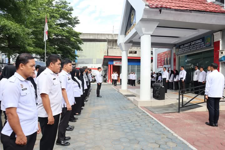 Pegawai Bapas Makassar Ikuti Apel Bersama Lintas Kementerian secara Virtual
