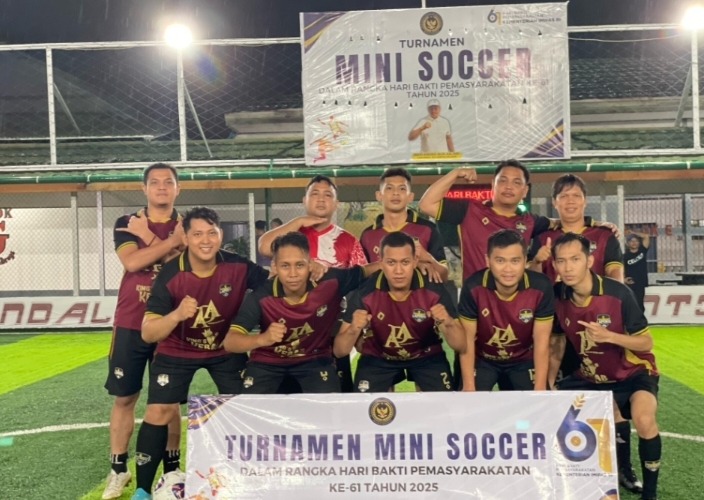 Turnamen Mini Soccer di Lapas Pontianak Turut Semarakkan HBP ke- 61 Tahun 2025