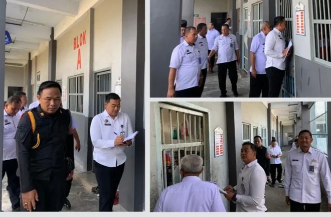 Kanwil Ditjenpas Sulsel Tingkatkan Pengamanan Lewat Pengecekan Sarpras dan Apel Penghuni di Rutan Jeneponto