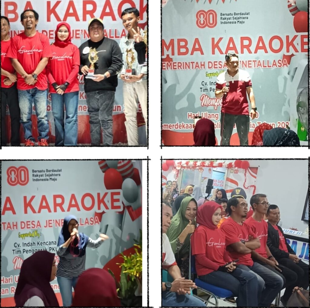 Pemerintah Desa Je’netallasa Semarakkan HUT RI ke-80 dengan Lomba Karaoke Antar Warga