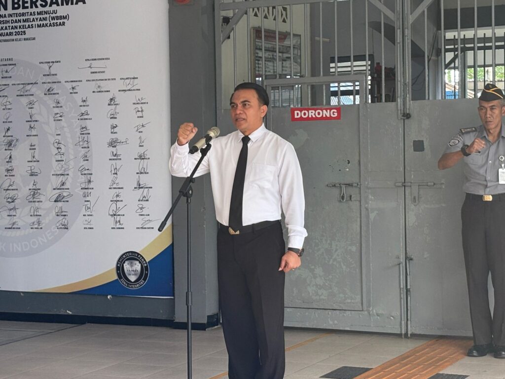 Lapas Makassar Jadi Tuan Rumah Pemberian Remisi Umum, Ini Pesan Kalapas