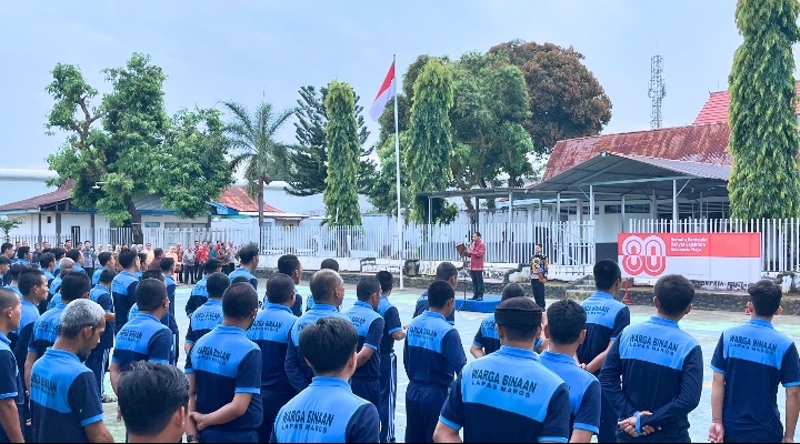 Lapas Kelas IIB Maros Gelar Upacara Peringatan HUT ke-80 RI dengan Khidmat