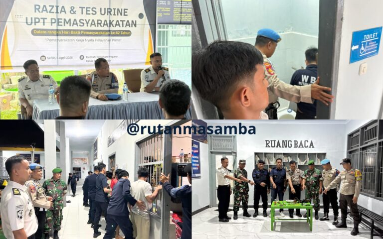 Sinergi TNI-Polri dan Rutan Masamba, Tes Urine dan Sidak Wujudkan Zero Halinar