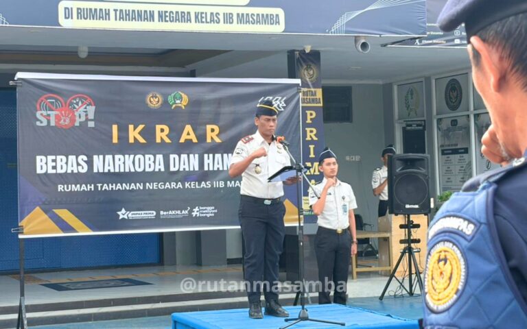 Wujudkan Pemasyarakatan Bersih, Rutan Masamba Deklarasikan Bebas Narkoba dan HP