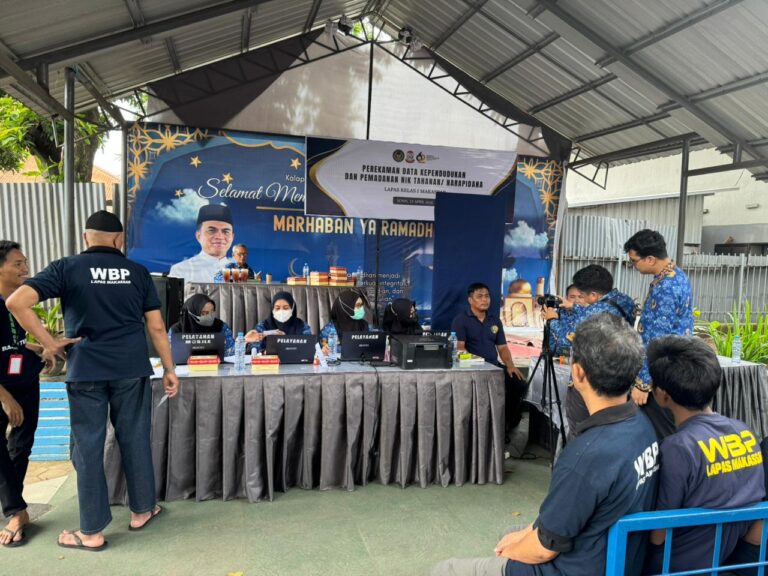 Lapas Makassar Perkuat Pemenuhan Hak Sipil Warga Binaan Melalui Perekaman KTP Elektronik