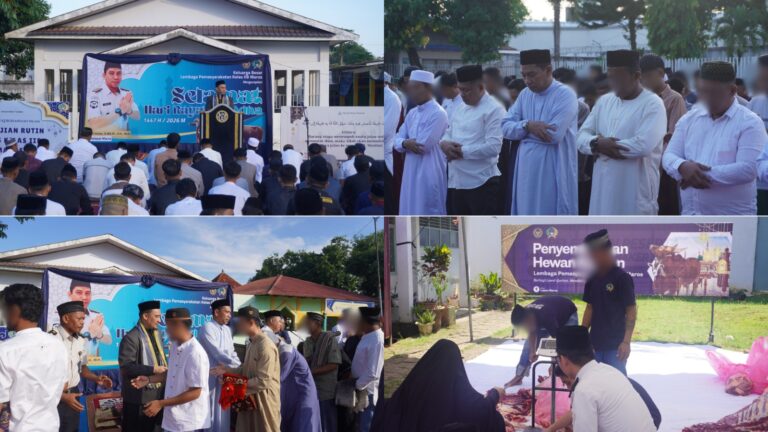 Hari Raya Iduladha 1447 H di Lapas Maros Berlangsung Khidmat dan Penuh Kebersamaan