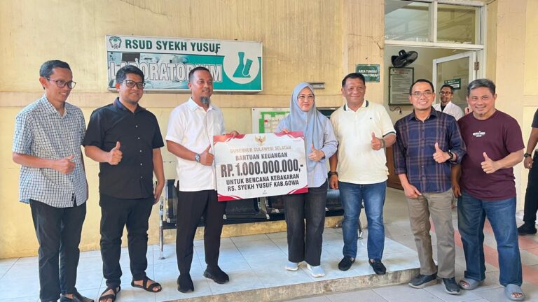 Gubernur Sulsel Beri Bantuan Rp 1 Miliar untuk Pemulihan RSUD Syekh Yusuf