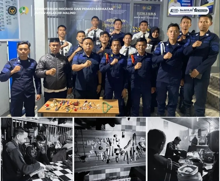 Rutan Malino Gelar Sidak Kamar Hunian, Pastikan Lingkungan Warga Binaan Tetap Aman dan Kondusif