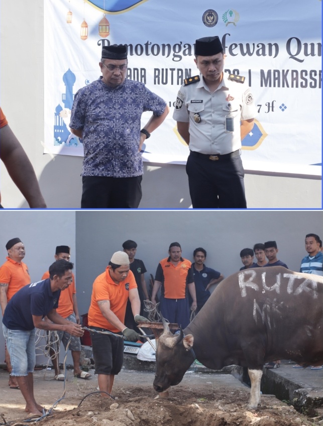 Rutan Makassar Gelar Qurban Bersama, Bangun Kebersamaan dan Kepedulian Sosial