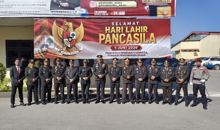 Peringati Hari Lahir Pancasila, Polres Gowa Perkuat Komitmen Kebangsaan dan Persatuan