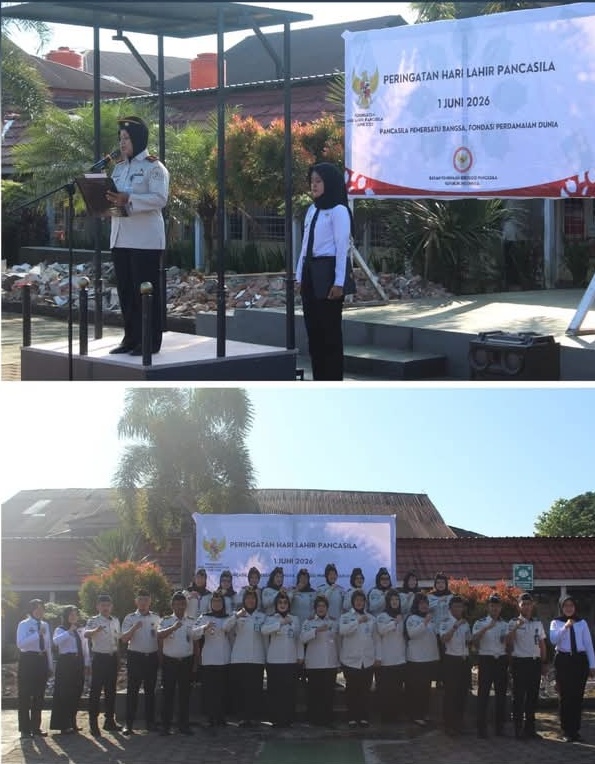 Pancasila Pemersatu Bangsa, Lapas Perempuan Sungguminasa Gelar Upacara Hari Lahir Pancasila 2026 dengan Khidmat