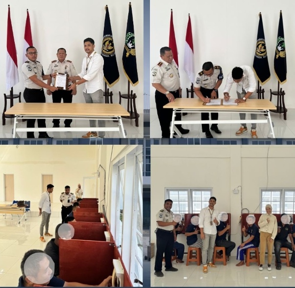 Penandatanganan Addendum PKS Wartelsuspas, Lapas Kumbang Perkuat Layanan Komunikasi Warga Binaan