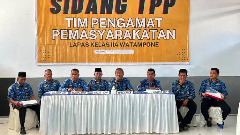 Lapas Watampone Gelar Sidang TPP, Penuhi Hak 78 WBP Secara Objektif dan Berkeadilan