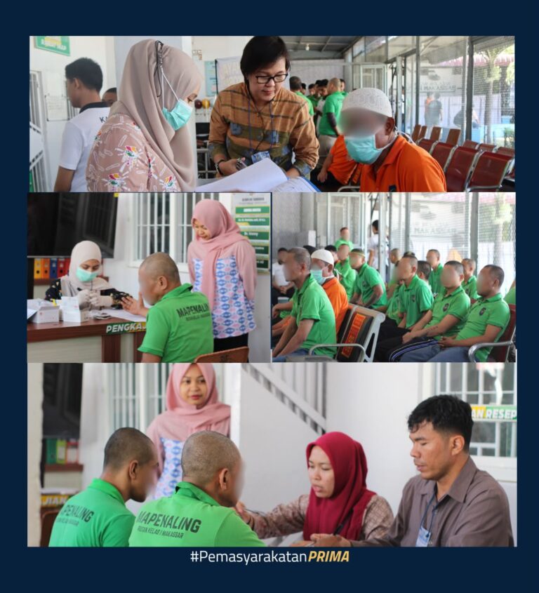 Rutan dan Dinkes Makassar Diteksi Dini Penyakit Menular Bagi Warga Binaan