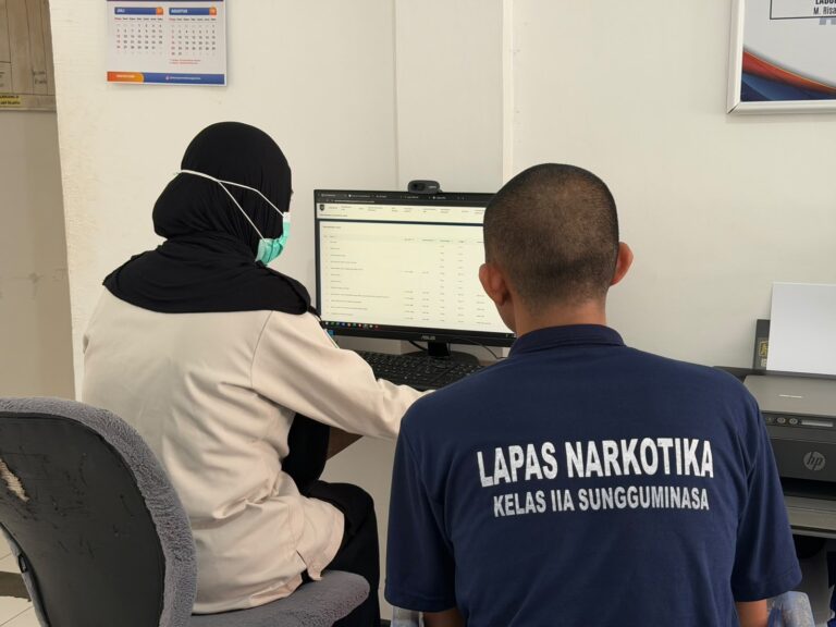 Wujudkan Warga Binaan Sehat, Lapas Narkotika Sungguminasa Sukseskan Cek Kesehatan Gratis dan Skrining TB