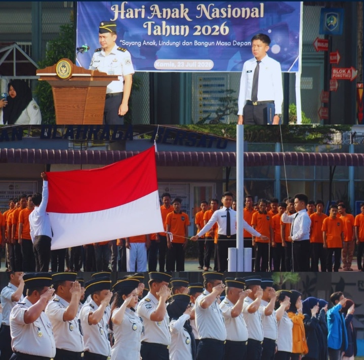Penuh Khidmat, Rutan Makassar Gelar Upacara Hari Anak Nasional