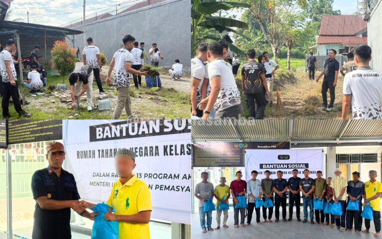 Sambut HUT RI ke-81 dengan Aksi Nyata, Rutan Masamba Bergerak dari Bersih Lingkungan hingga Berbagi Kepedulian