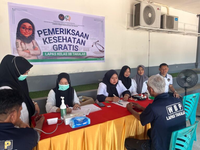 Tebar Manfaat Jelang HUT RI, Lapas Takalar Hadirkan Cek Kesehatan Gratis