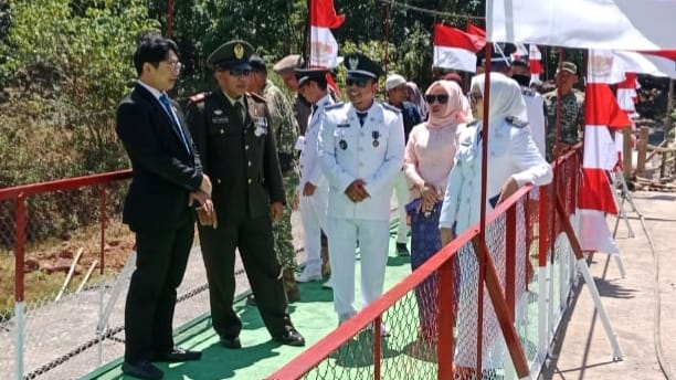 Wujudkan Program Presiden Prabowo, Jembatan Garuda Je’ne’ Lata Resmi Beroperasi di Desa Pattallikang Kabupaten Gowa