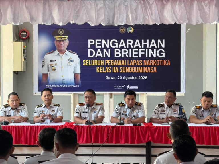 Awali Kepemimpinan dengan Penguatan Internal, Kalapas Narkotika Sungguminasa Mantapkan Tujuan Bersama