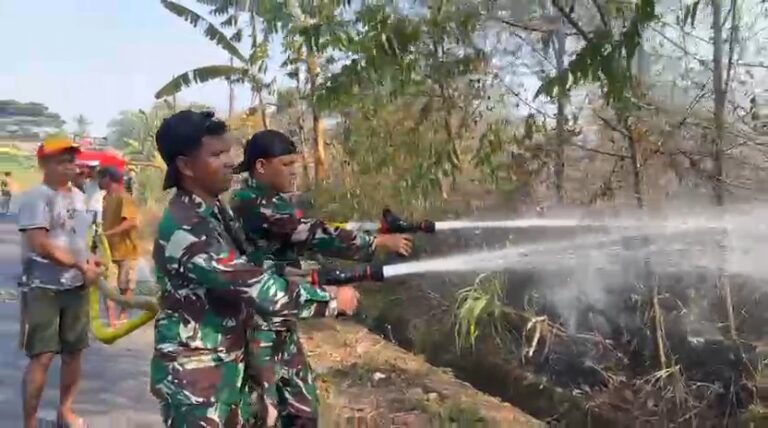 Aksi Cepat Kodim 1409/Gowa dan Yon Zipur 8/SMG Berhasil Padamkan Karhutla di Pattallassang