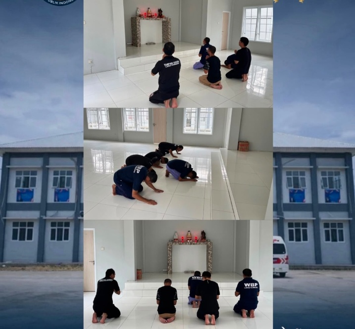 Jaga Keharmonisan Kerohanian, Lapas Kumbang Nusakambangan Gelar Ibadah Rutin WBP Beragama Buddha