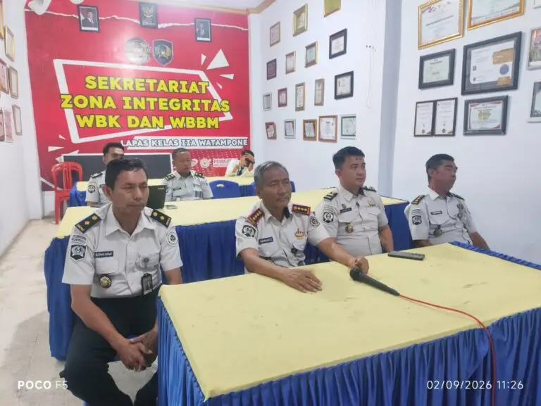 Lapas Kelas IIA Watampone Ikuti Pemaparan Hasil Evaluasi Pelayanan Publik, Komitmen Perbaikan Layanan Semakin Kuat