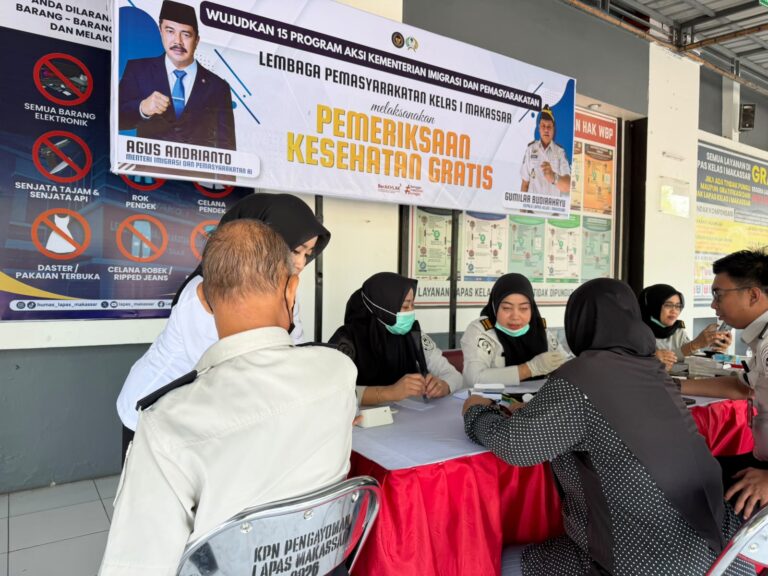 Lapas Makassar Hadirkan Layanan Kesehatan Gratis untuk Keluarga Warga Binaan