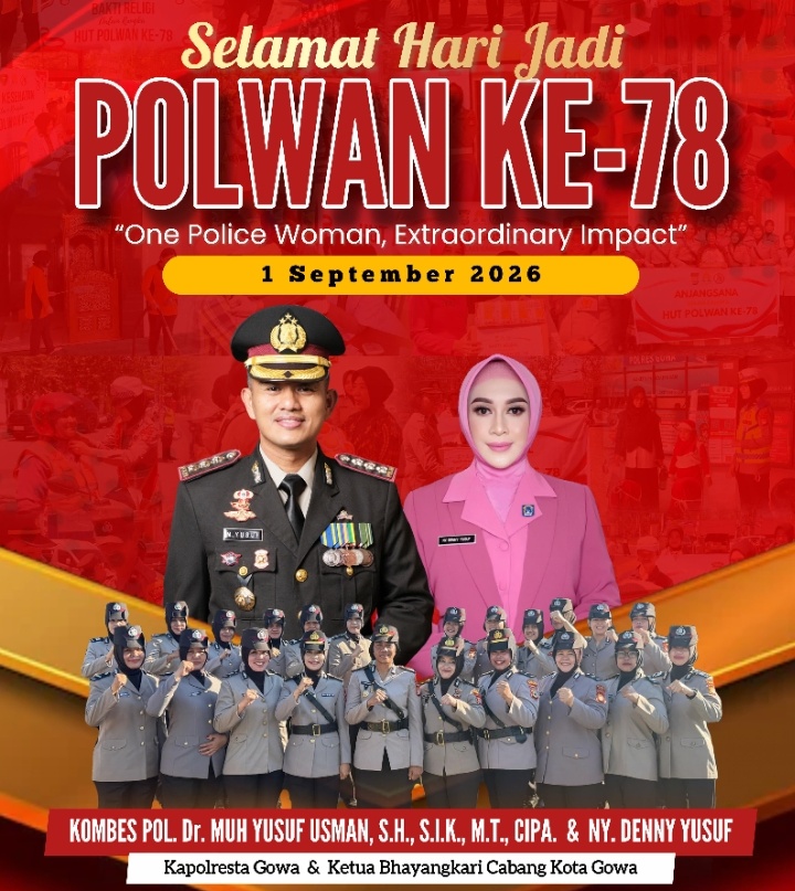 HUT Polwan Ke-78 Polwan, Kapolresta Gowa Apresiasi Dedikasi Polisi Wanita Untuk Negeri