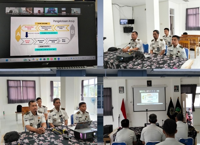 Lapas Kelas IIA Kumbang Nusakambangan Ikuti Rapat Identifikasi dan Penyerahan Arsip Statis Secara Hybrid