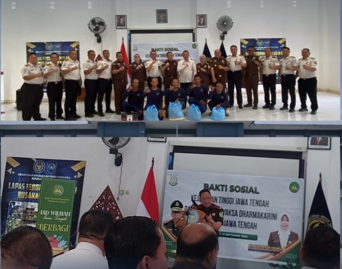 Kejaksaan Tinggi Jawa Tengah Bersama IAD Gelar Bakti Sosial di Nusakambangan, Kalapas Kumbang Turut Hadir