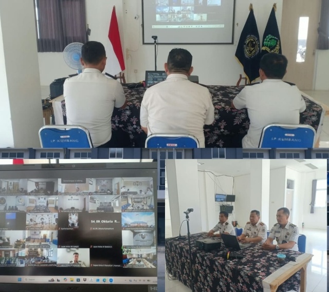 Lapas Kelas IIA Kumbang Ikuti Pengarahan dan Diskusi Bersama Sesjen Kementerian Imigrasi dan Pemasyarakatan