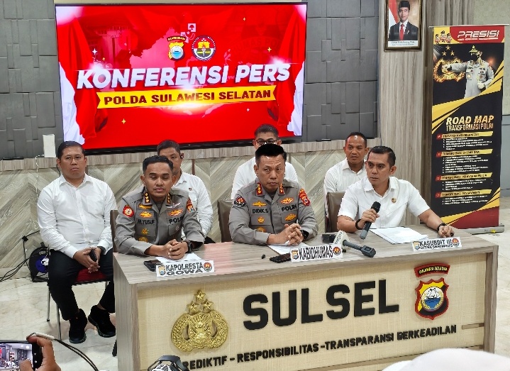 Kapolresta Gowa Dampingi Kabid Humas Polda Sulsel Ungkap Perkembangan Kasus Dugaan Korupsi dan TPPU