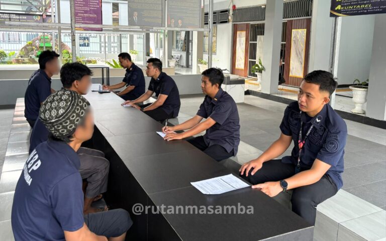 Rutan Masamba Asesmen WBP Pengguna NAPZA untuk Program Rehabilitasi Berbasis Ketahanan Pangan