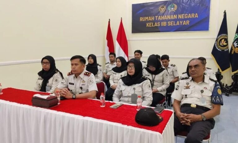 Dukung Transformasi Organisasi, Karutan Selayar Bersama Jajaran Ikuti Pelantikan Pimpinan Tinggi dan Kick Off Hari Bakti Kemenimipas Ke-2 Tahun 2026