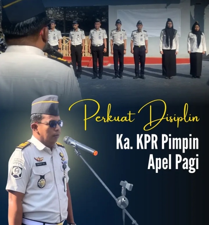 Perkuat Disiplin dan Kesiapsiagaan, Ka. KPR Pimpin Apel Pagi Rutan Malino