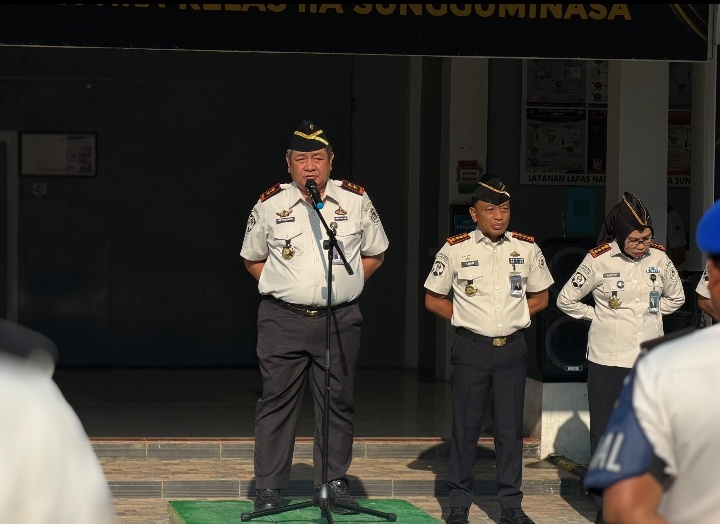 Perkuat Sinergi dan Disiplin, Kakanwil Ditjenpas Sulsel Pimpin Apel Pagi Bersama