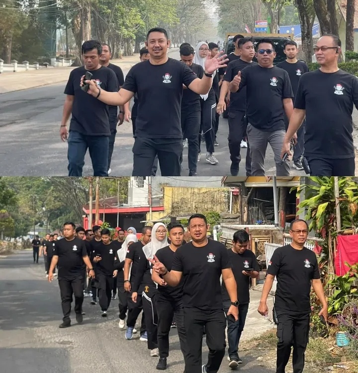 Jalan Sehat Berbasis SatuSehat, Pegawai Rutan Malino Jaga Kebugaran